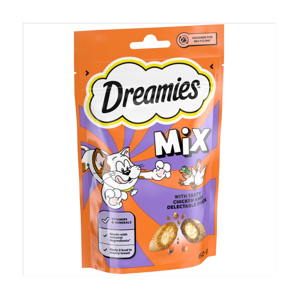 Dreamies Mix Cat Treat Biscuits with Chicken & Duck 60g