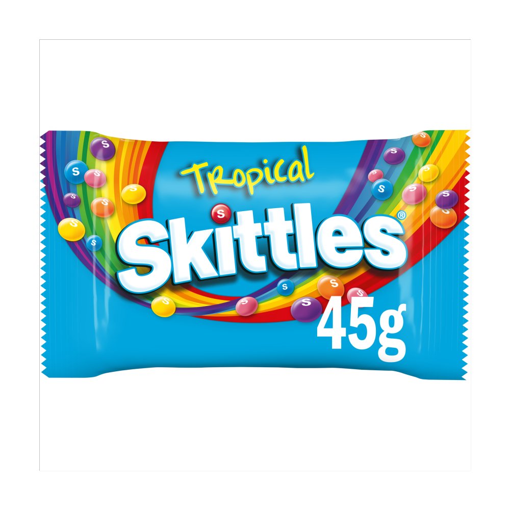 Skittles Chewy Sweets Bag Tropical 45g