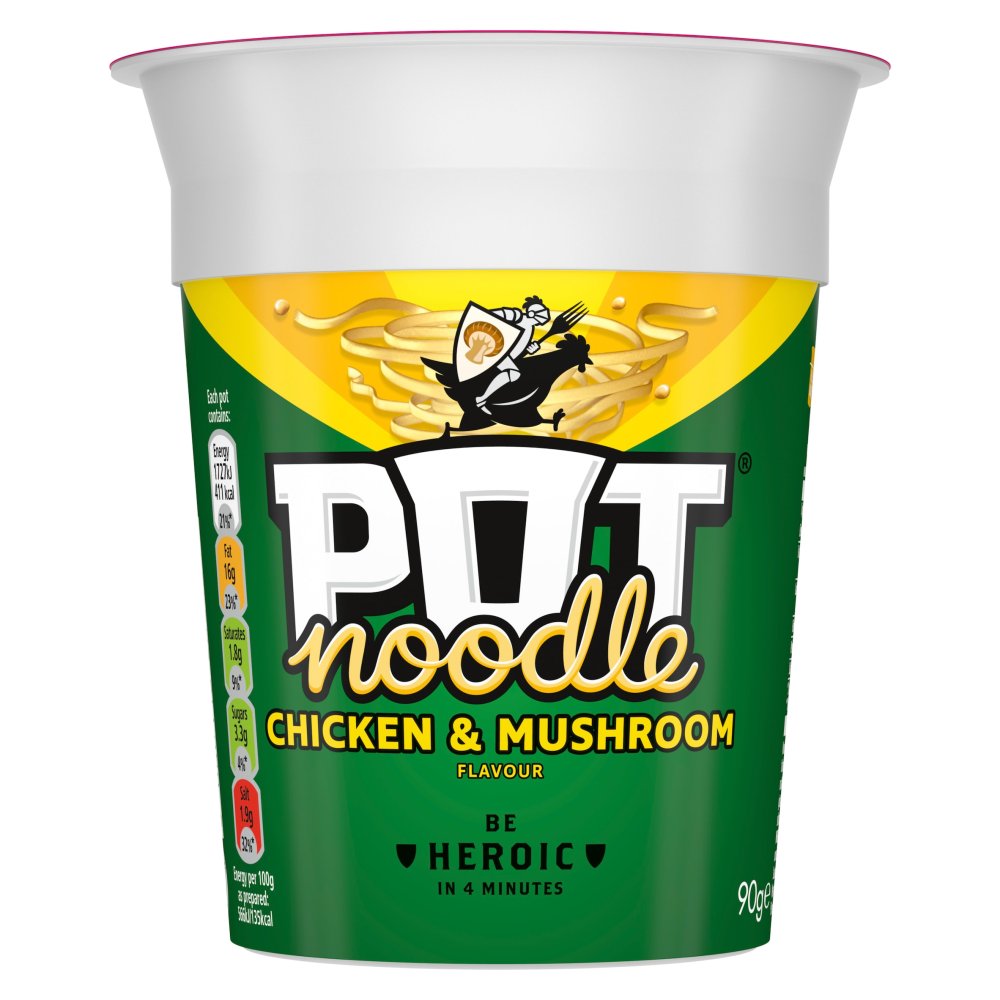 Pot Noodle Standard Pot Noodle Chicken & Mushroom 12x 90 g