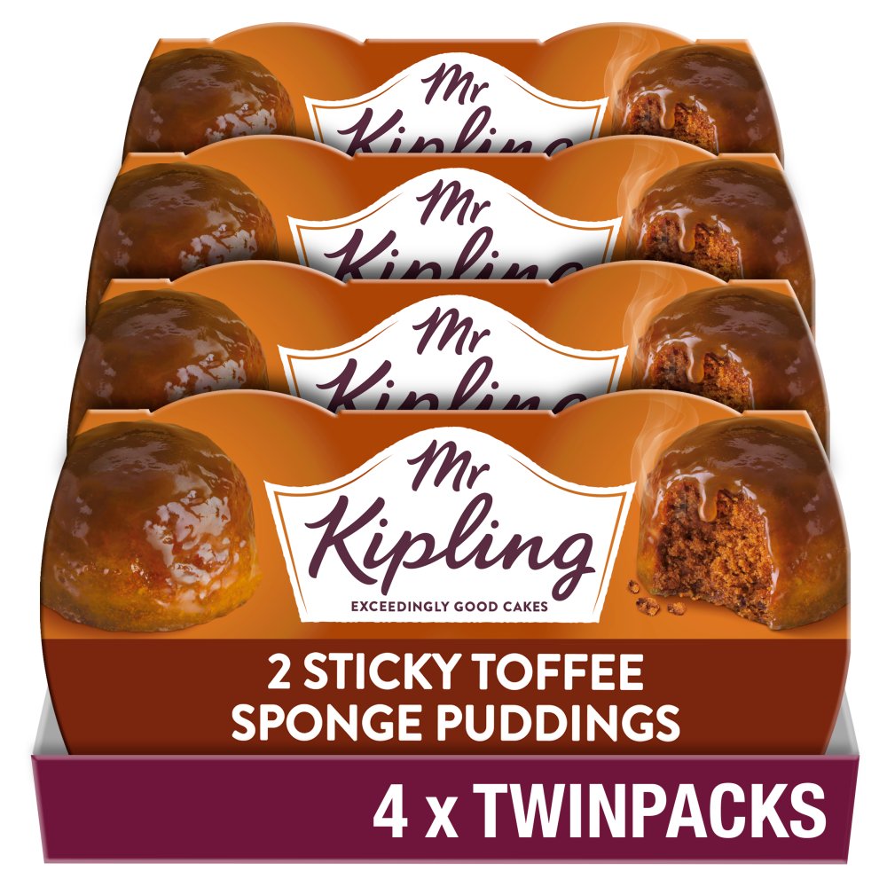 Mr Kipling Sticky Toffee Sponge Pudding Desserts 2x95g