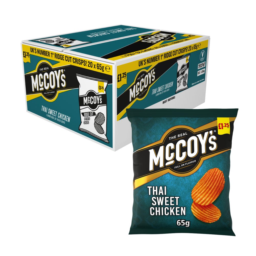 McCoy's Thai Sweet Chicken Sharing Crisps 65g, £1.25 PMP