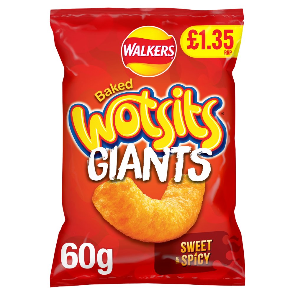 Walkers Wotsits Sweet & Spicy Sharing Crisps 60g PMP £1.35 RRP