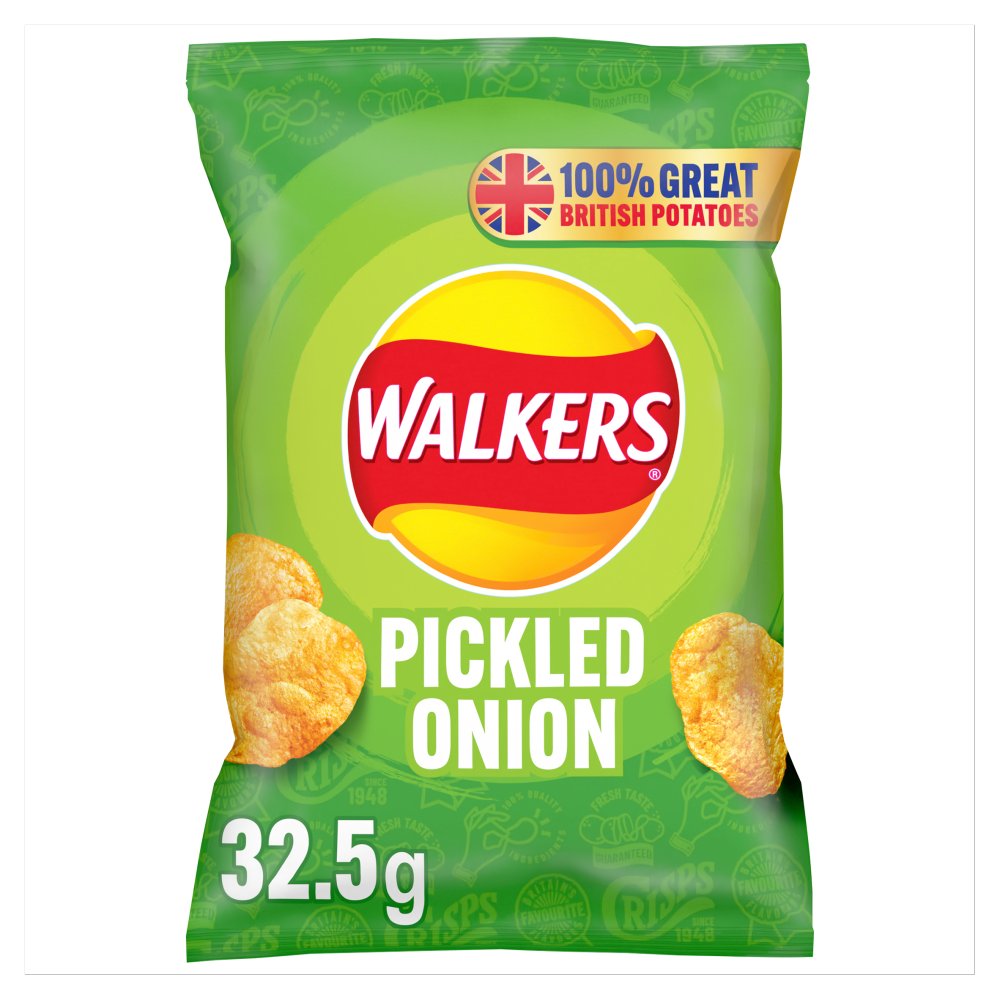 Walkers Pickled Onion Crisps 32.5g