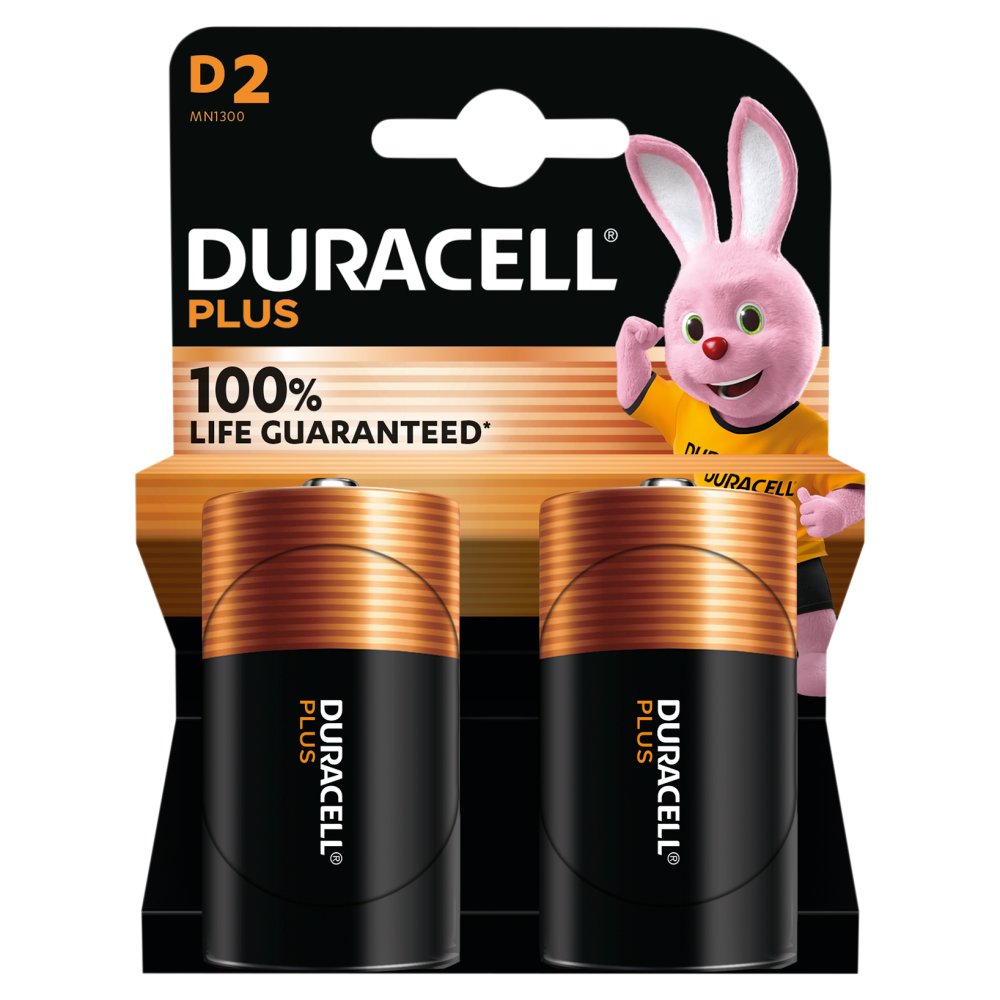 Duracell Plus D 2 Pack