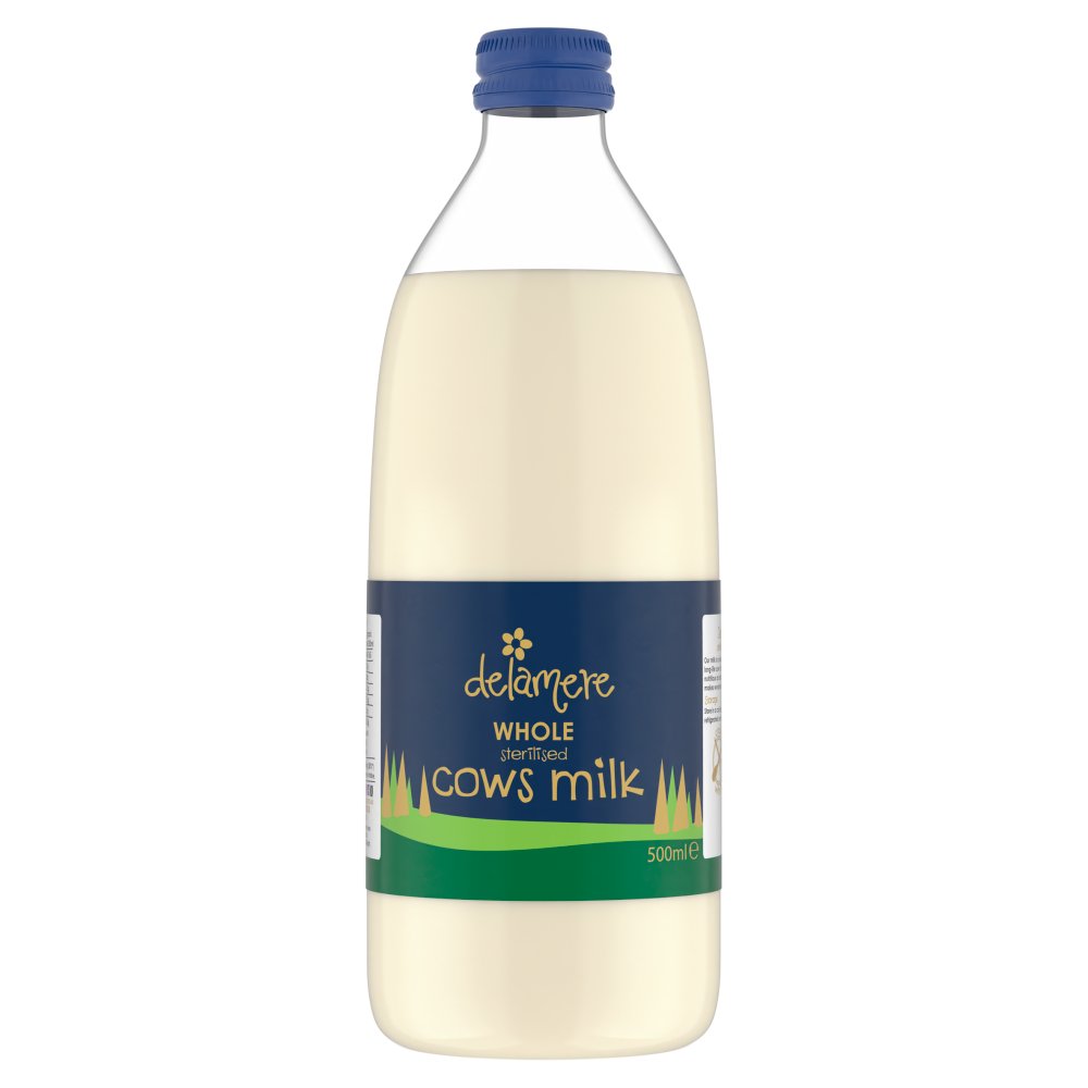 Delamere Whole Sterilised Cows Milk 500ml