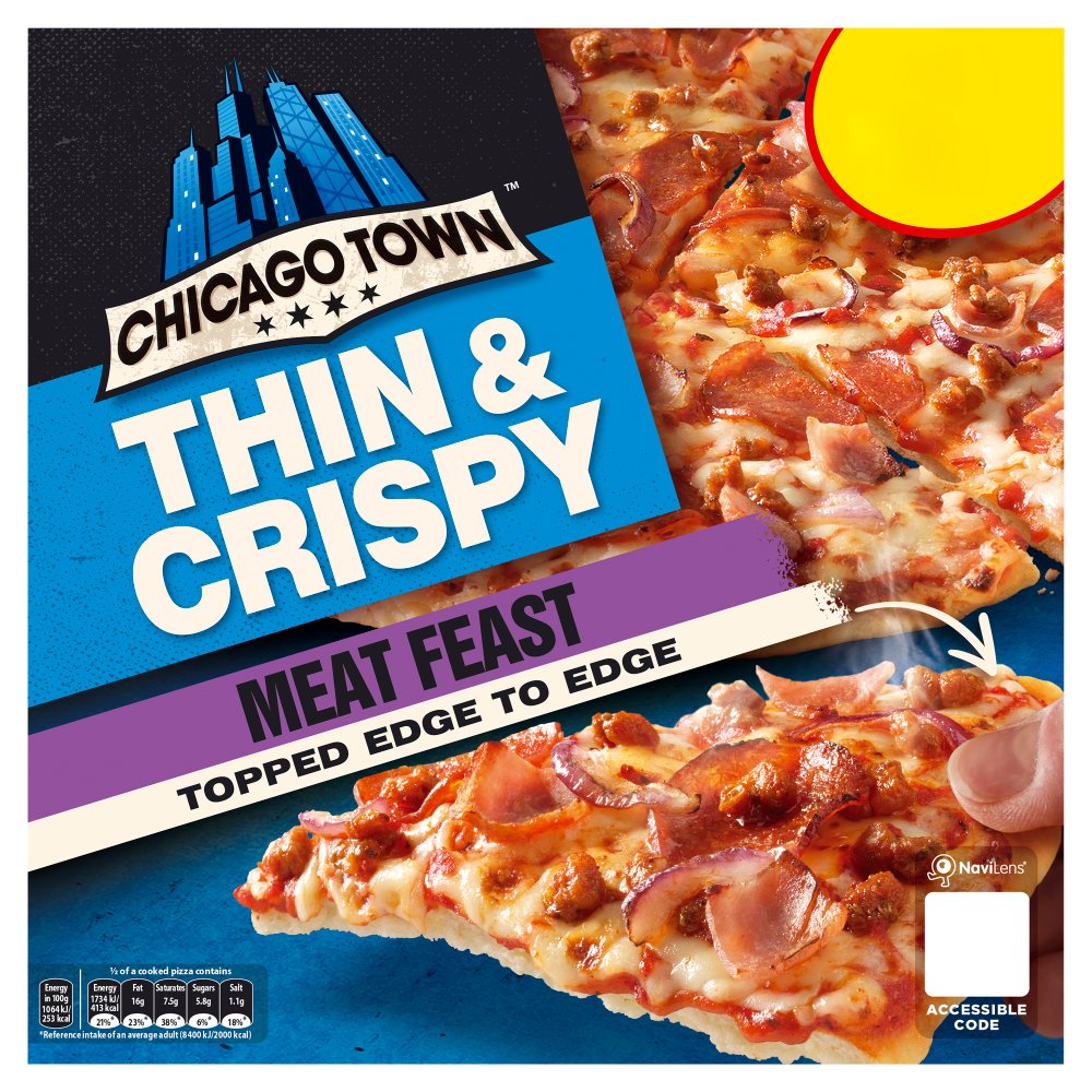 Chicago Town Thin & Crispy Meat Feast Pizza 325g (PMP)
