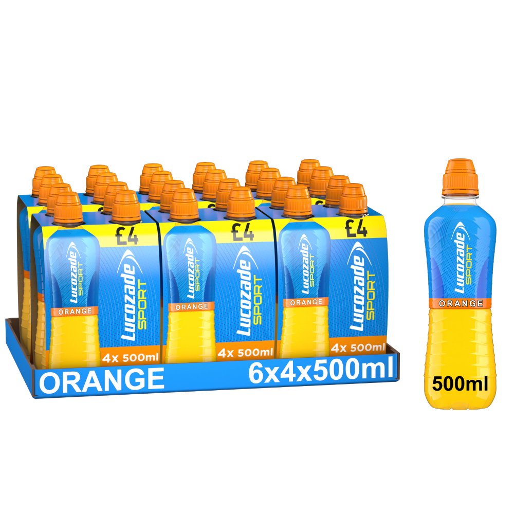 Lucozade Sport Drink Orange 4x500ml PMP £4