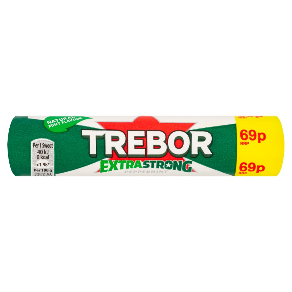 Trebor Extra Strong Peppermint Mints Roll 69p PMP 41.3g