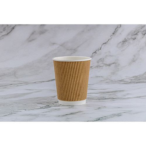 H-P Ripple Cups Kraft 8Oz