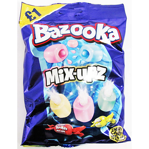 Bazooka Mix-Upz Chewy Candy with Gel or Powder 120g