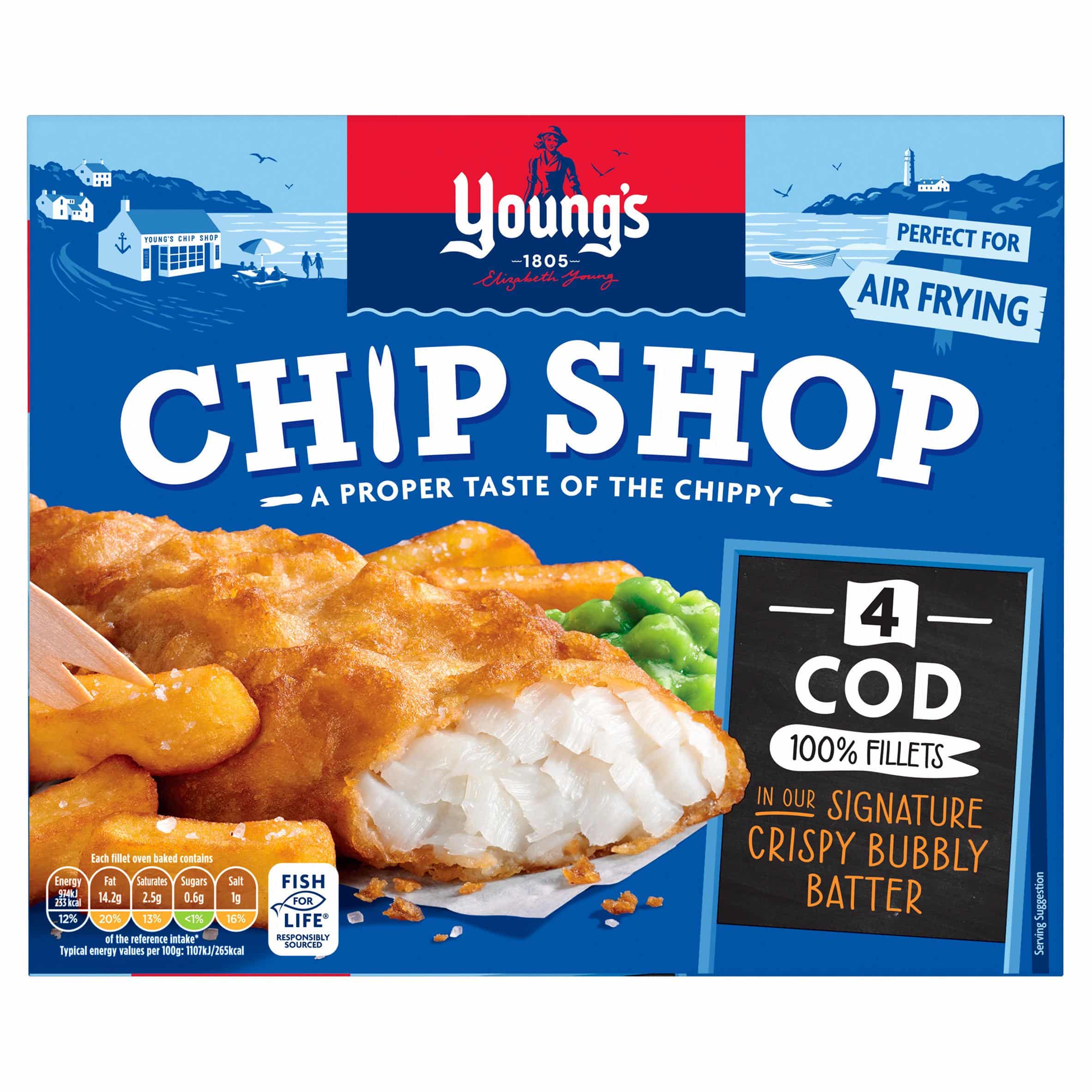 Young's Chip Shop Fish & Chips 100% Fillet 400g